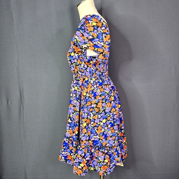 Umgee Floral Puff Sleeve Dress - Picture 4 of 7